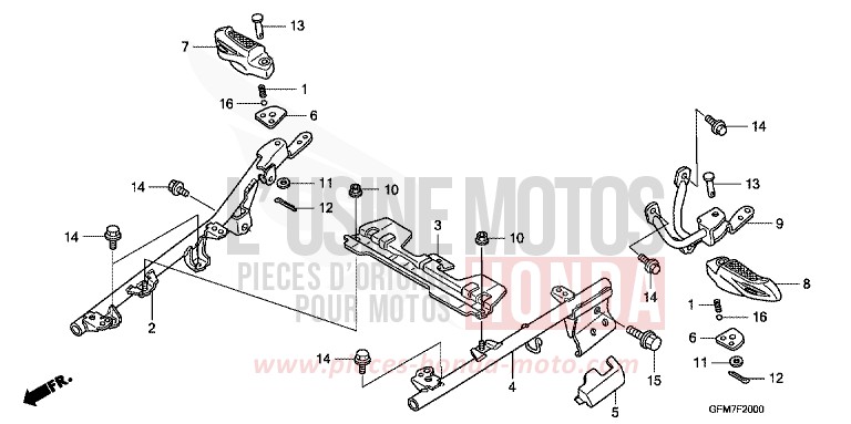 STEP for NHX 110 PEARL VALUABLE BLUE (B181) from 2008